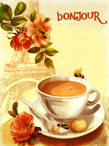gif animé bonjour café